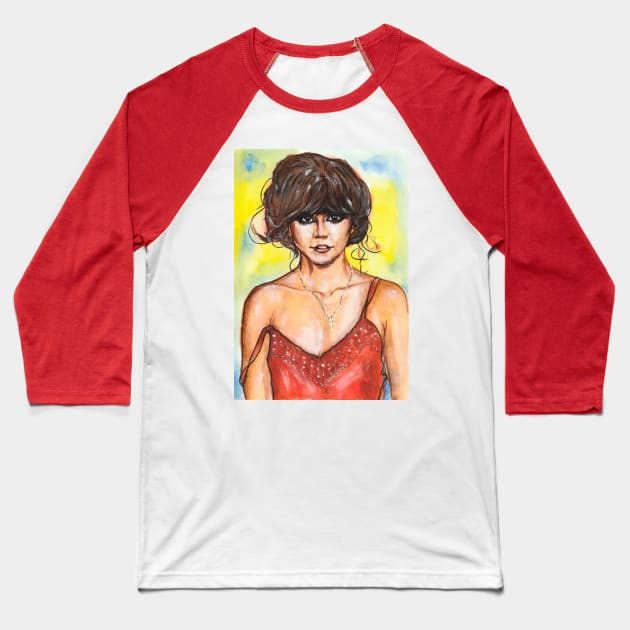 Linda Ronstadt Baseball T-Shirt by Svetlana Pelin